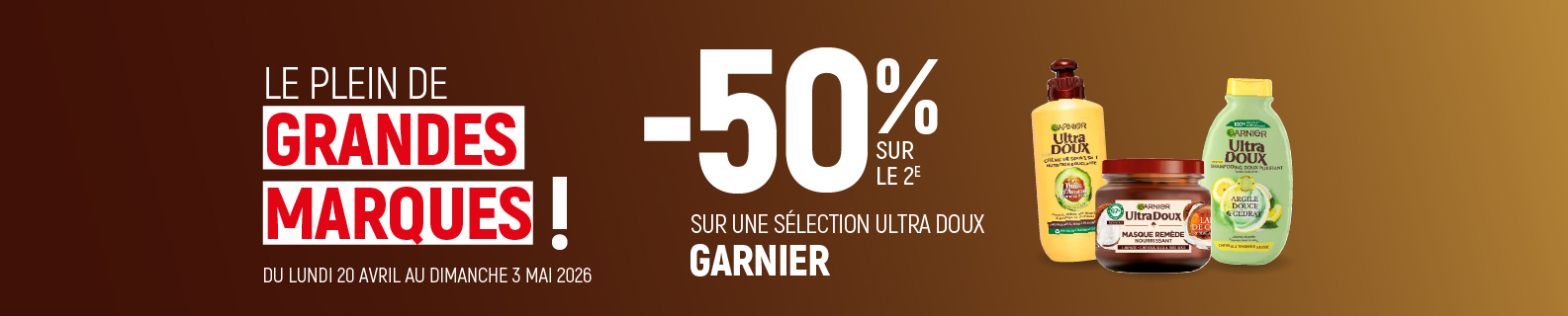 Avec Garnier Ultra Doux, doublez la douceur !