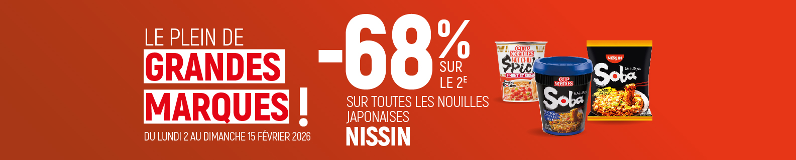 🔥 Doublez le plaisir, payez moins avec NISSIN !