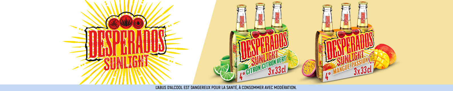 Desperados Sunlight citron vert et manque passion