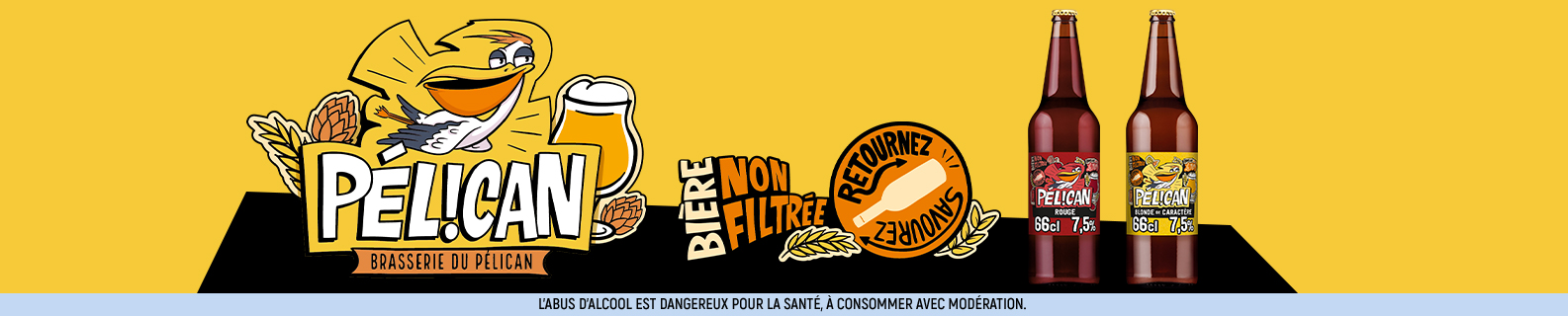 Brasserie du Pélican Bière blonde et rouge