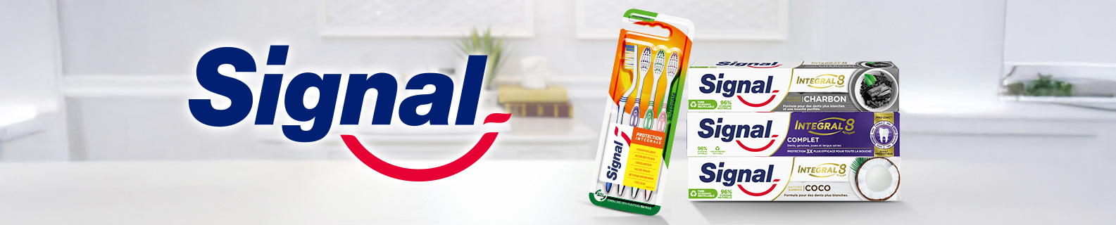 Signal brosse à dents et dentifrice