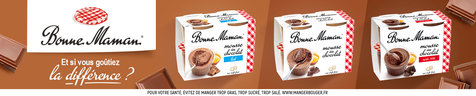 BONNE MAMAN MOUSSE AU CHOCOLAT