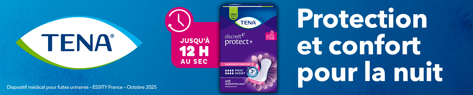 Serviette discreet maxi night Tena