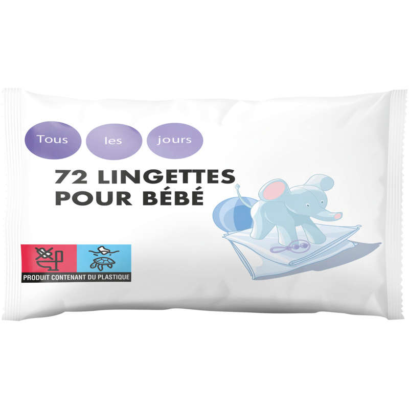 Lingettes bébé x72