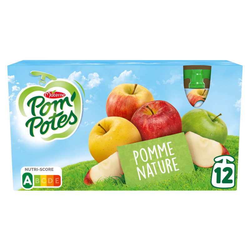 POM'POTES Compotes Pomme, P. Ban, P. Frais 96x90g 64+32 Offertes - 8640 g