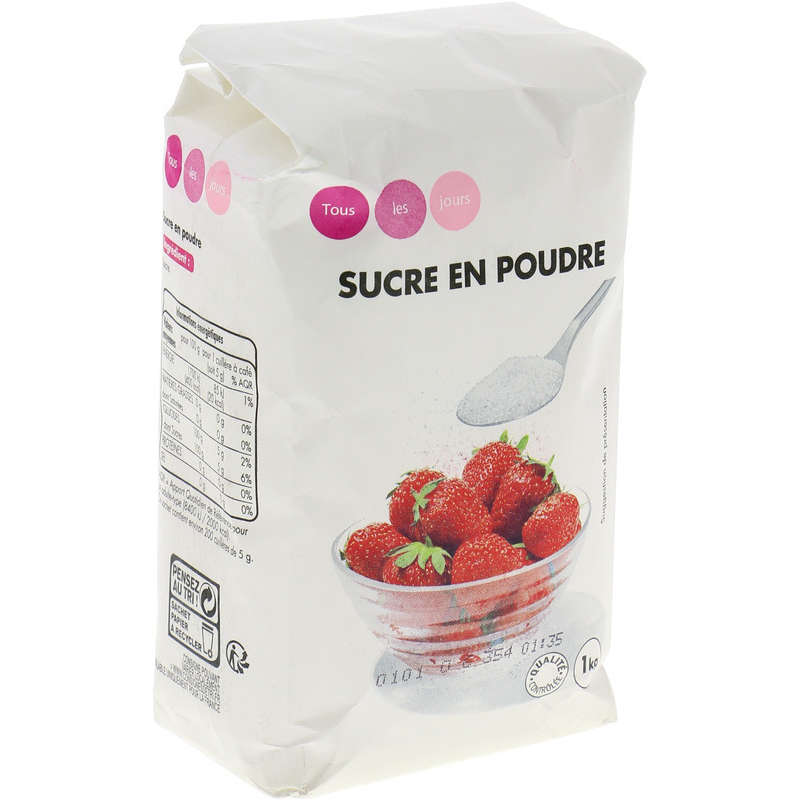 Sucre en poudre en paquet 1 kg GUSTO DEBRIO - Grossiste Sucres