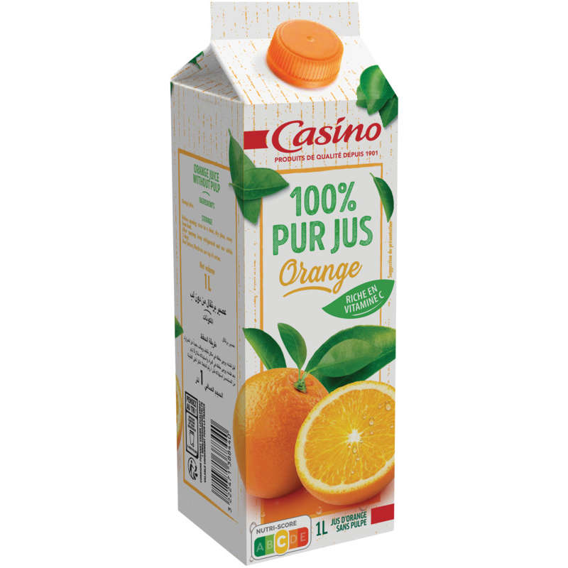 Pur jus d'orange 1l pas cher 