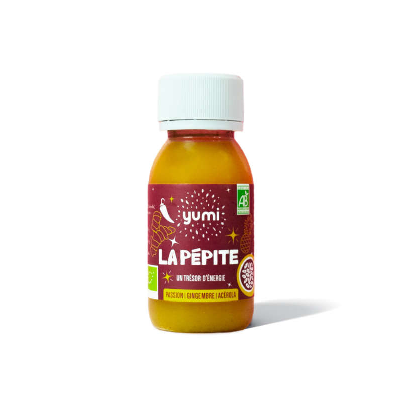 Acheter Yumi Shot La Pépite Bio, Jus Passion Gingembre Acérola, 60ml