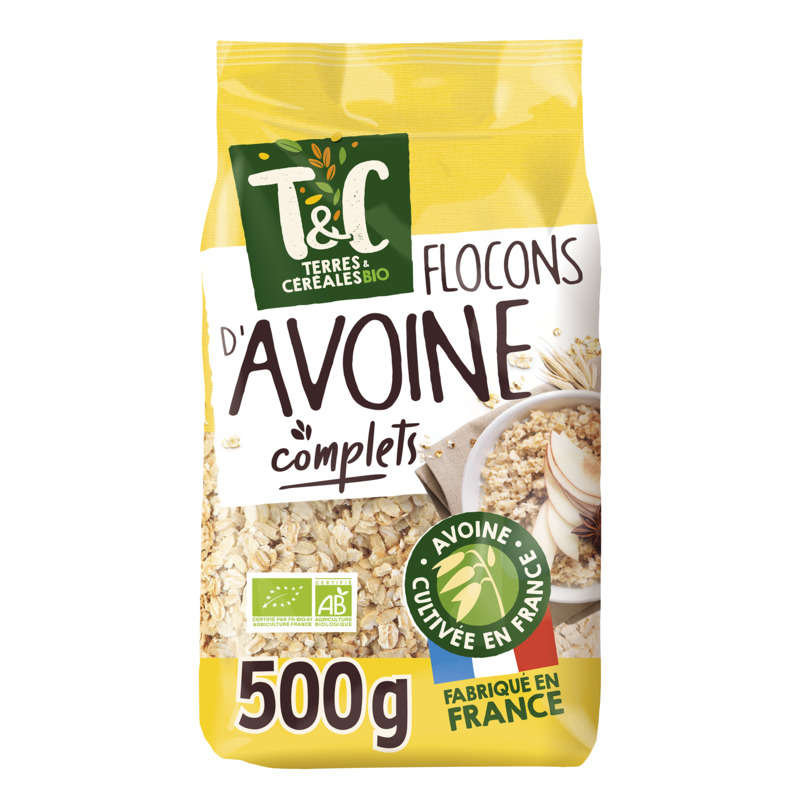 Flocons d'Avoine sans gluten 500g Bio 