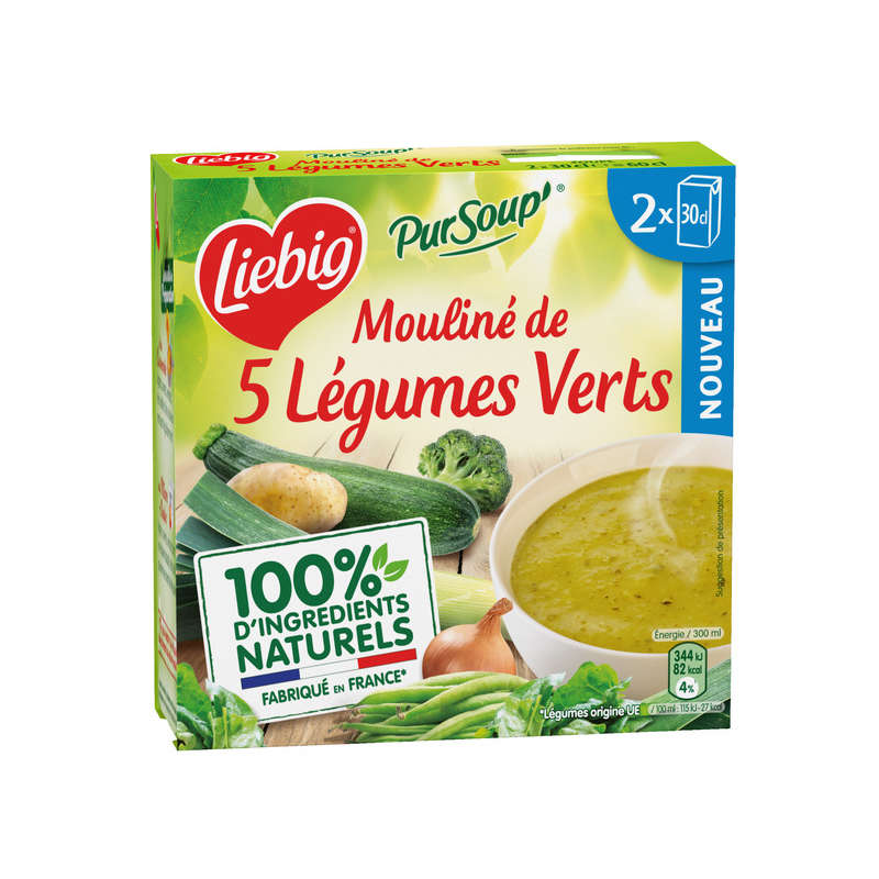 Liebig soupe mouliné de 5 légumes verts2 x30cl. 30 cl