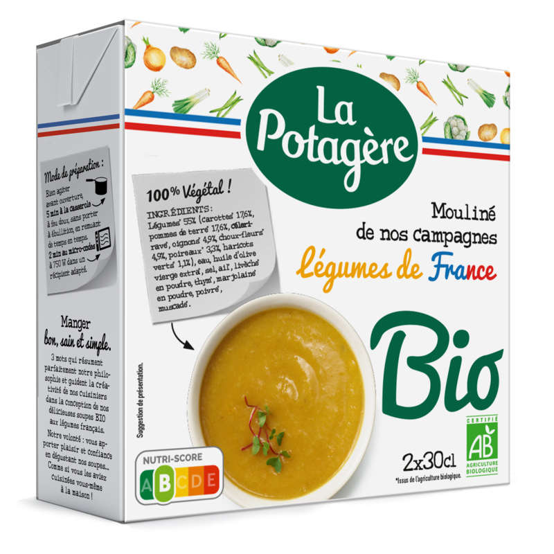 Knorr Soupe Bio Mouliné de Légumes Variés 