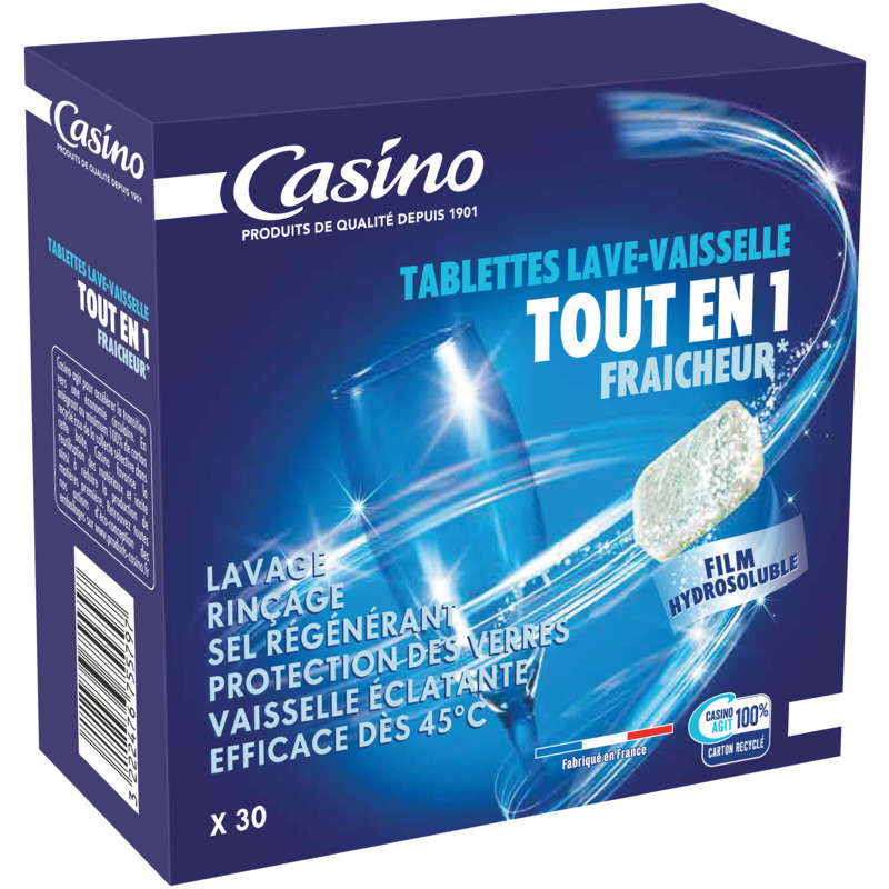 Tablettes lave-vaisselle écologique tout en1 x30 - UNI VERT